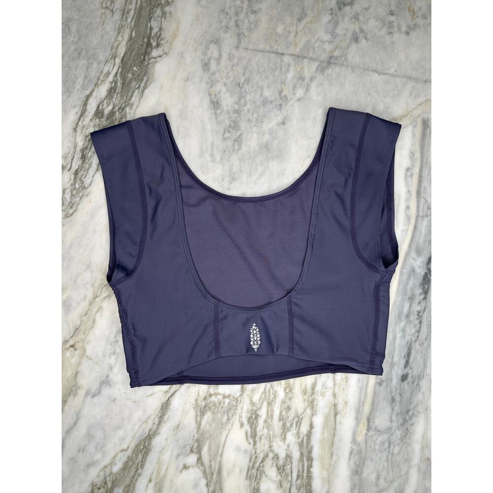 FREE PEOPLE MOVEMENT Short Sleeve Scoop Back Yoga Athletic Crop Top Size XS - Picture 2 of 4